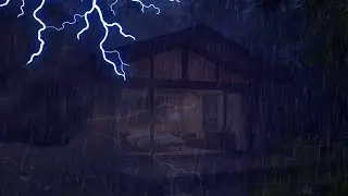 Rain sounds at the cozy forest cabin to relax your mind and fall asleep faster | Cabin Sleep Sounds