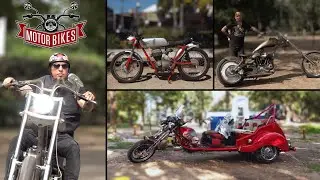 TRICICLO CON MOTOR DE FIAT UNO + Harley ARTESANAL + PARILLA 1956 + “Guerrera” |  #GarageTv