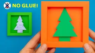Origami Christmas tree | WOW! Make This 3D Christmas Frame Without Glue