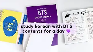 how i learn korean with BTS contents | vlog