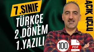 7.Sınıf Türkçe | 2.Dönem 1.Yazılı Soruları | 100 ALMA GARANTİLİ