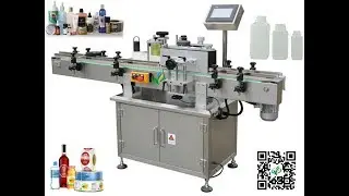 fixed position labeling machines tapered round bottle jar tin label applicator  makin&euml; etiketimi