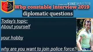 West Bengal police diplomatic question and answers//for wbp constable interview preparation 2019