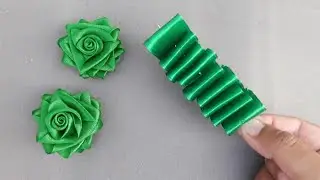 Trending Cute Mini Rose / Baby Ribbon Flowers craft / Ribbon Rose making with Needle