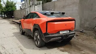 Mahindra BE 6 Road Presence | Diagonal Elevation | Back | Side | Firestorm Orange Colour | #be6 