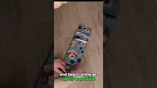 Roll Socks to Save Space (Travel hack!)