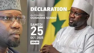 DIRECT 🛑 Urgent &ndash; Suivez la d&eacute;claration de Ousmane Sonko