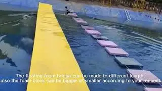 Floating water bridge for scenic area challenge