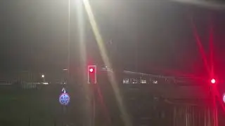 Class 66 on engeners train over bridge on way mickfield 2026