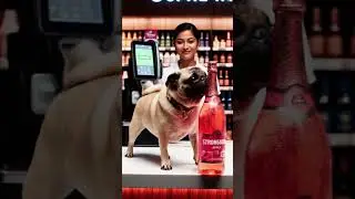 Puppy Buys Purple Strongblow and Gets Surprised  #dogvideos #doganimation #catmemes #cutedog