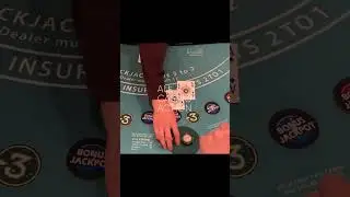 CRAZIEST BLACKJACK HAND WE'VE SEEN IN A LONG TIME!! #shorts