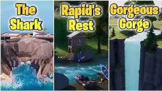 Visit The Shark, Rapid's Rest and Gorgeous Gorge - Skyes Adventure - Fortnite