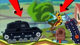Tank Titan vs New Enemies: Wasp, Mole and Gaint Worm - Hills of Steel