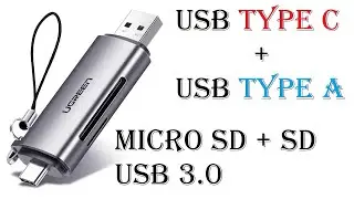 Устройство чтения карт Micro SD USB 3.0 Type C и Type A UGREEN: распаковка и демонстрация