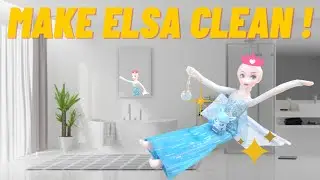 Cleaning Elsa ~ Make Elsa Clean ! Disney Frozen Elsa | Barbie | Nicolette