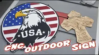 DIY American Eagle Outdoor Sign: CNC with ColorCore HDPE