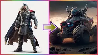 SUPERHEROES but MONSTER TRUCK 💥 Best characters (Marvel and DC)