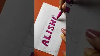 alisha name art // 3d art #shortvideo #3d #art #trending #viral #nameart