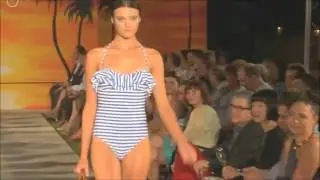32CDS040 - Denim Stripe Ruffle One Piece