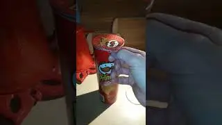 How to open a can of Pringles chips (crisps) with your bare hands, one handed.