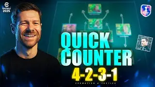 eFootball 2025 - Xabi Alonso’s 4-2-3-1 Quick Counter Formation & Tactics | PC 2K