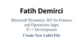 MsDyn365FO X++ Development :Book Store Managment 10, Create New Label File