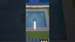 Minecraft Swimming Pool Build | Epic Water Creation #shorts