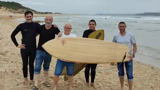 Tabla de surf de madera de Pawlonia, proyecto de fin de ciclo de Madera, Ricardo Bernardo.