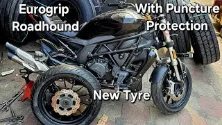 Benelli 502C Tyre Upgrade + Puncture Protection | TVS Eurogrip Roadhound – Best Value for Grip?