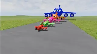 Big vs. Small: Color Bouncing Lightning McQueen vs. Thomas the Train