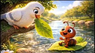 The Ant & the Pigeon 🐜🕊️ | 10 Minutes of Kindness & Friendship | 3D Animated Kids Rhyme