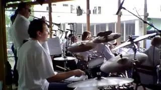 Stefan Maas Drum Cam live Valleysound bigband playing Radar Love vanaf de Bridge