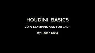 Houdini Basics - Copy stamp and for each