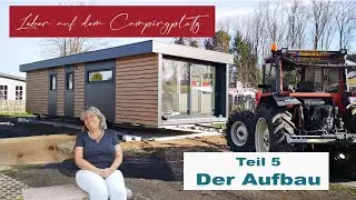 Unser Tinyhouse wird aufgebaut! #tinyhouse #minihaus #nachhaltig #camping #leben