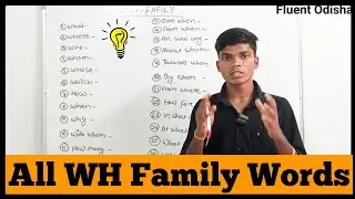 All WH Family in English | What,Where,How,When ?Fluent Odisha |#whfamily