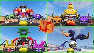 ULTIMATE CAR BATTLE! 🚗🔥 McQueen Eater vs Mega Monster Trucks | GTA 5 FIGHT