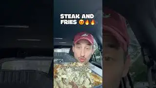 AMAZING STEAK AND FRIES!! #food #foodvlog #shorts #foodreview