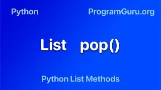 Python List pop() Method - Syntax & Examples - Remove and return the item at specific index in list