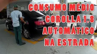 Cosumo do Corolla SE-G 1.8 na rodovia com gasolina
