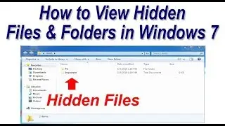 Как показать скрытые файлы в Windows 7!