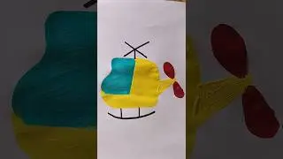 Helicopter 🚁 Acrylic Painting For Kids #helicopter #trending #painting #kidstvforfun #shorts