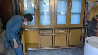 Wooden showcase design 2026 || bartanon wali almari design || cabin design || chinioti showcase