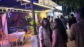 Varkala Cliff beach side night walk - Varkala beach 