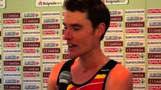 Koen Naert (BEL) after winning team silver, Belgrade 2013