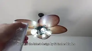 Antizer 5-Blade Palm Leaf Ceiling Fan with Light