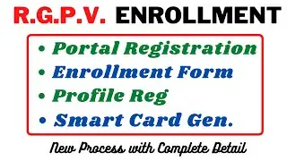 RGPV ENROLMENT & PORTAL REGISTRATION 2025 | RGPV PORTAL REGISTRATION | RGPV New Student Registration