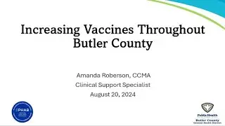 Butler County General Health District Education - Increasing Vaccines Throughout Butler County