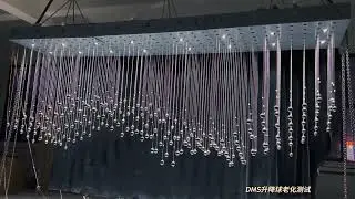 Lifting ball dynamic art installation before factory commissioning site