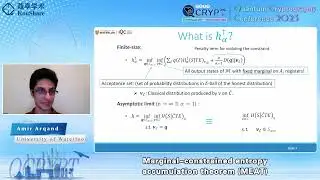 [QCrypt2025] Амир Арканд: Теорема о накоплении энтропии с ограничениями по предельным значениям