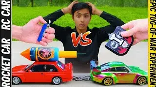 RC Car vs Toy Car Powered by Rocket! 😱 Unbelievable Experiment